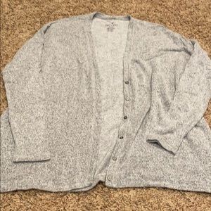 Grey cardigan sweater